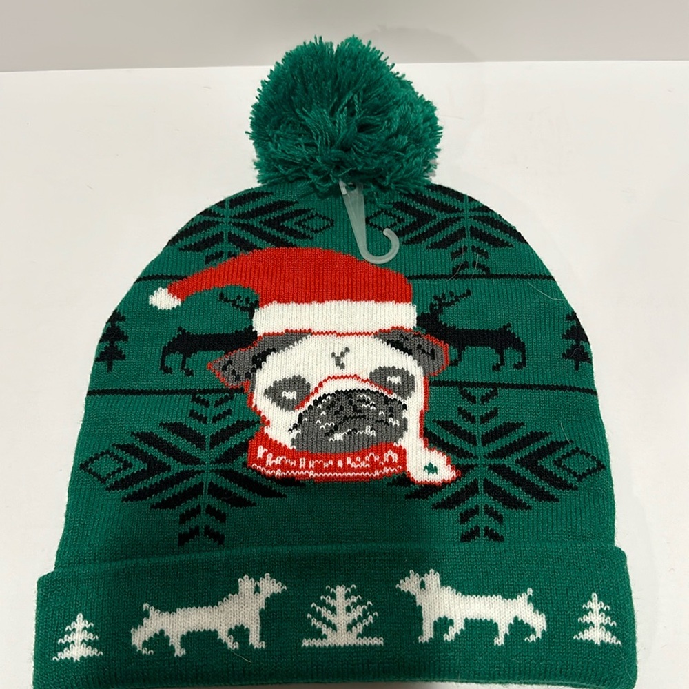 Pug Christmas Beanie